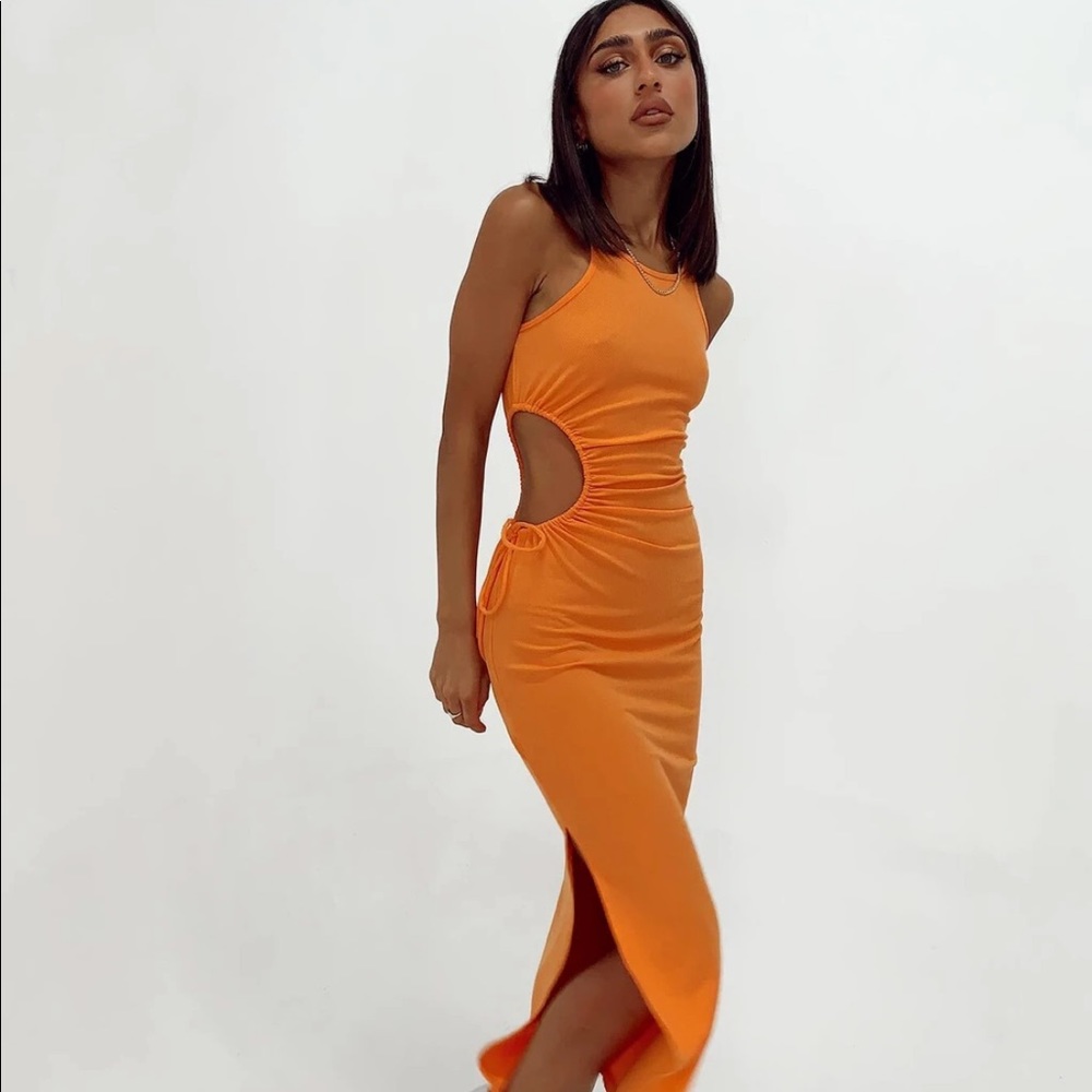 Princess Polly - Louie MIDI Dress Orange